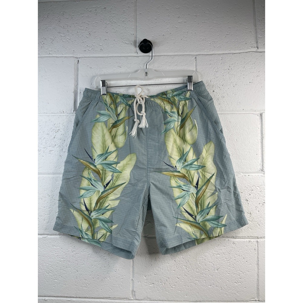 Tommy Bahama Men's Naple Florals Plants Style Swim Shorts Birds Of Paradise M